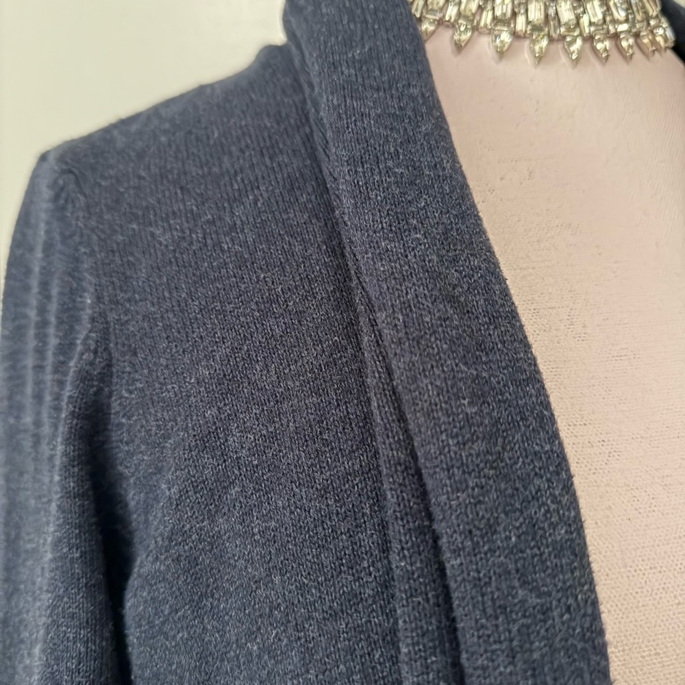 CABI “Victoria” navy blue 100% cotton cardigan sweater in size medium - Picture 3 of 11